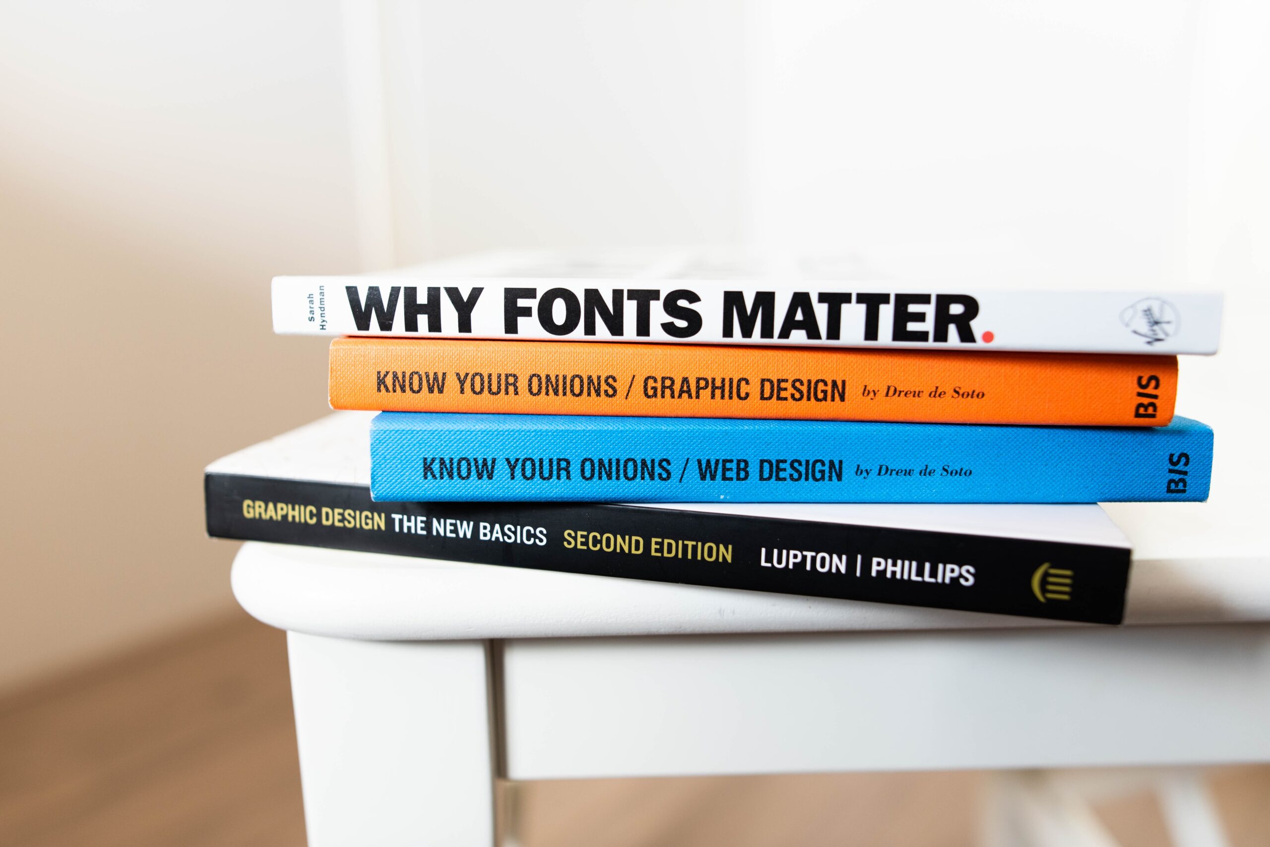 graphic design books on the table