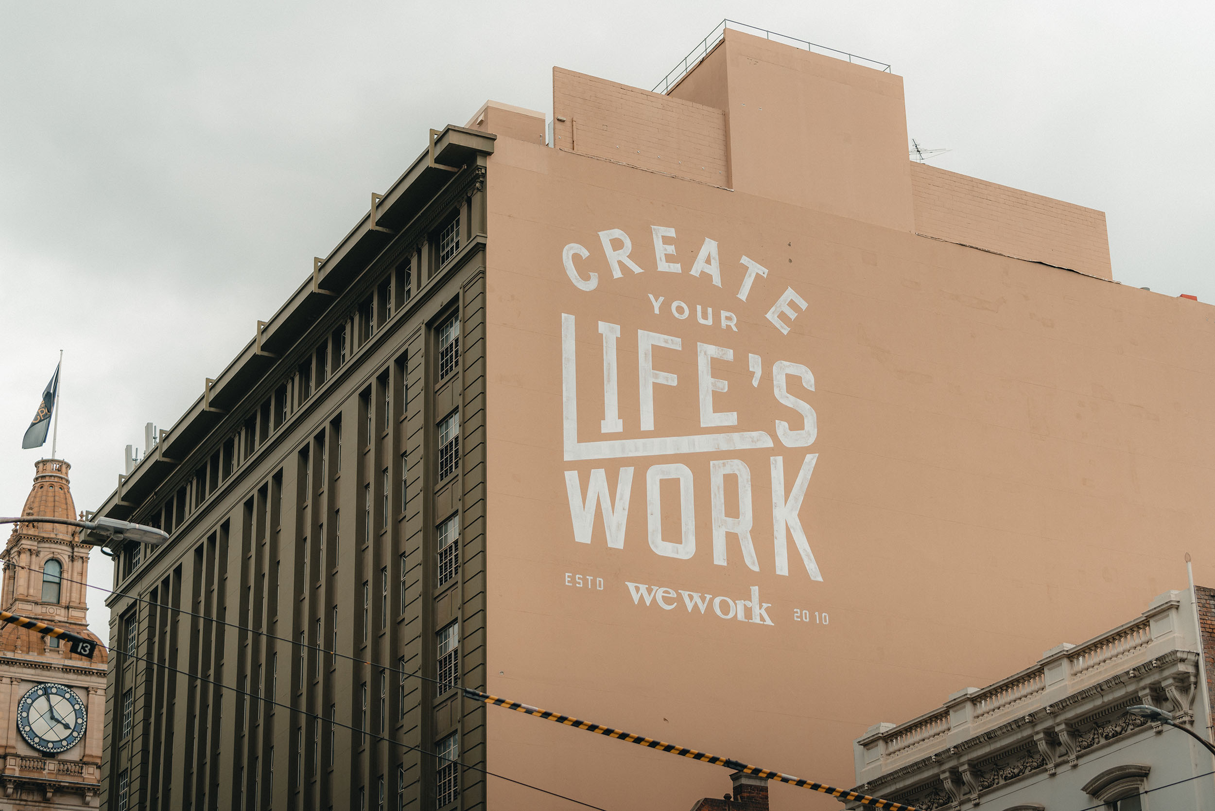 Create your life's work written on the side of the building