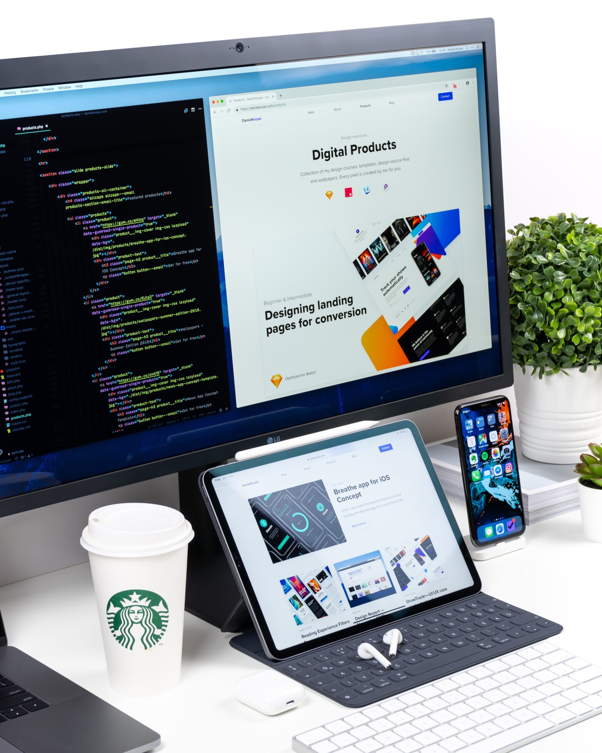computer showing digital products page